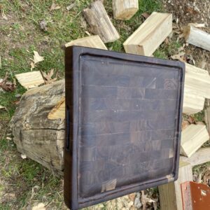 14 inch black walnut end grain cutting board half price